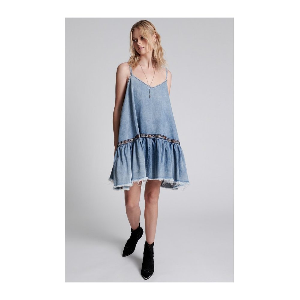 One Teaspoon - Iconic Hollywood Hills Denim Dress (XS)